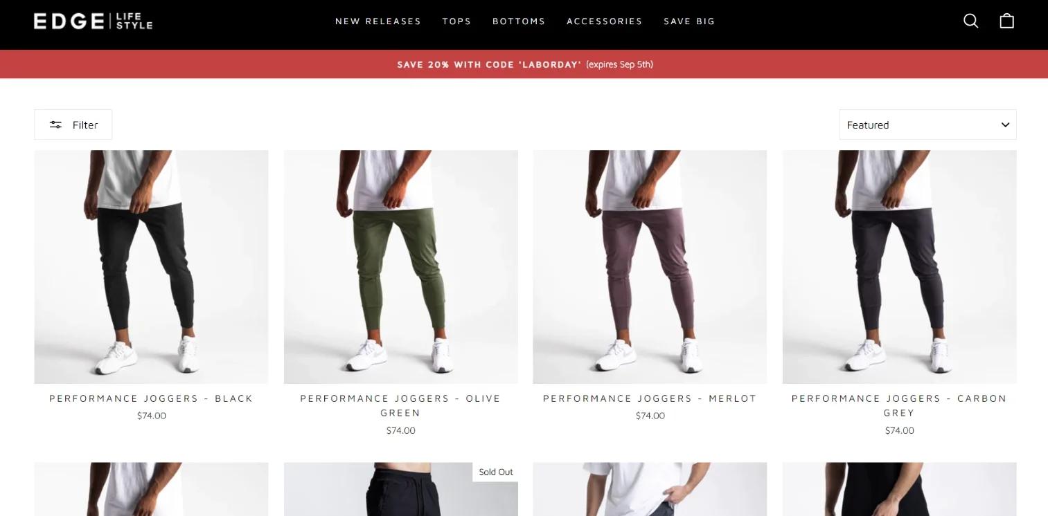 Edge Life Style Men's Fashion Store — screenshot 2